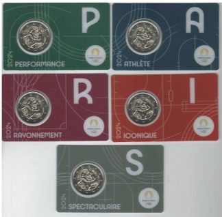 2024  2 euro Francia-Olimpiadi 2024- 5 coincard