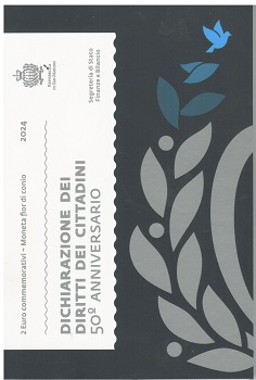 2024  San Marino 2 euro 50°Ann. Diritti dei cittadini
