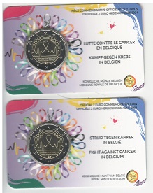 2024 Belgio coincard 'Lotta contro il cancro'