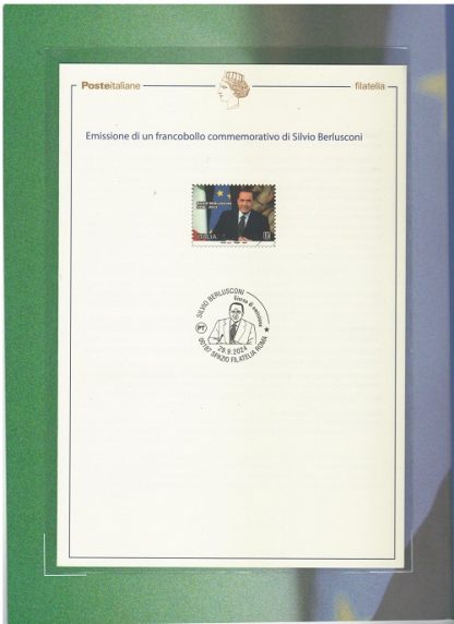 Top novità - Folder filatelico Italia dedicato a Silvio Berlusconi - - immagine 2