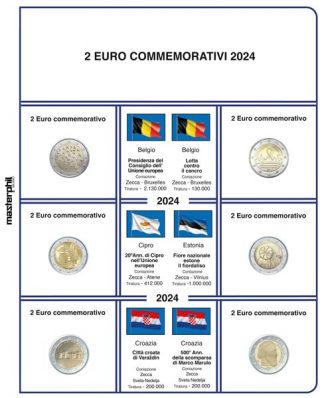 Novità 2024-Foglio PER 2 EURO COMMEMORATIVI 2024 - MASTERPHIL