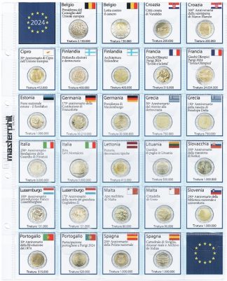 Novità 2024-Foglio PER 2 EURO  COMMEMORATIVI EURO JUNIOR 2024