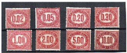 1873 SERVIZIO CIFRE VITTORIO EMANUELE II INTEGRA