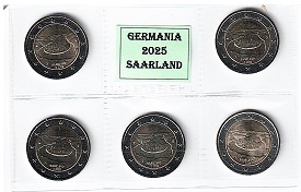 2025 Germania - 5 zecche - Presidenza del Saarland al Bundesrat