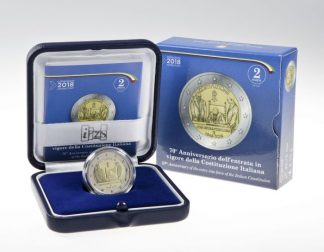 Offerta-2018-2 euro ITALIA Proof-70° Ann. entrata in vigore della Costituzione Italiana