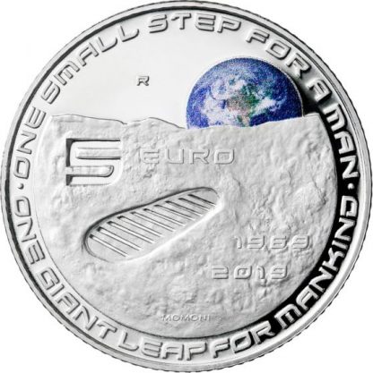 Offertissima speciale-2019 - 5 € Ag  Italia  - 50° Anniversario dello sbarco dell'uomo sulla luna - immagine 4