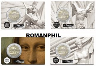 Top novità 2025  2 euro Francia -Museo del Louvre- 4 coincard