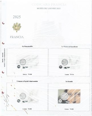 Novità Fogli(abafil) per 2€ in coin card Francia 2025  - Museo del Louvre