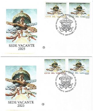 Vaticano 2025 - Sede Vacante 2025- 2 FDC con annullo speciale