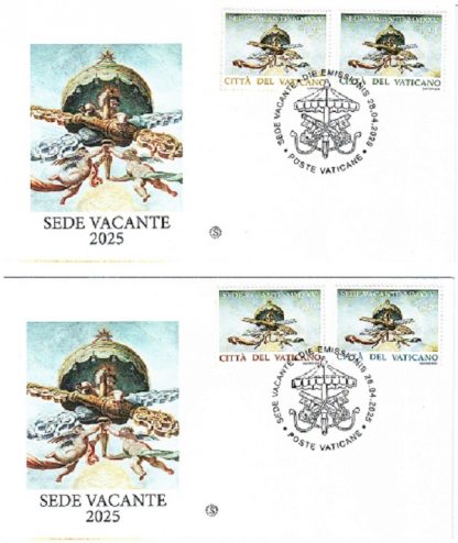 Vaticano 2025 - Sede Vacante 2025- 2 FDC con annullo speciale
