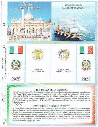Novità Foglio per 2 euro Italia 2025-Giubileo e Nave Amerigo Vespucci