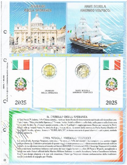 Novità Foglio per 2 euro Italia 2025-Giubileo e Nave Amerigo Vespucci