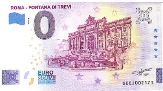 Banconota 0 euro souvenir-Roma-Fontana di Trevi