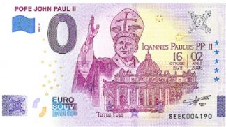 Banconota 0 euro souvenir-Papa Giovanni Paolo II