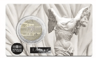 Top novità 2025  2 euro Francia -Museo del Louvre- 1 coincard casuale