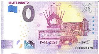 Banconota 0 euro souvenir-Roma-Milite Ignoto