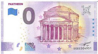 Banconota 0 euro souvenir-Roma-Pantheon