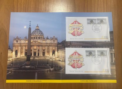 Vaticano 2025 - Folder 'Sede Vacante' con 2 buste primo giorno con annullo ufficiale - immagine 4