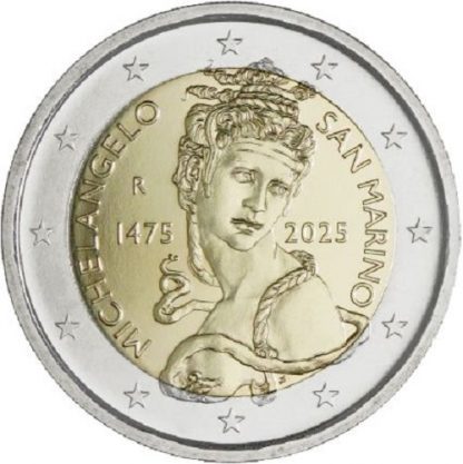 Top Novità 2025 San Marino 2 euro '550° Ann. nascita di Michelangelo' - immagine 2