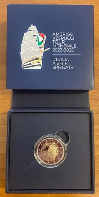 Top novità 2025 ITALIA - 2 euro proof Amerigo Vespucci