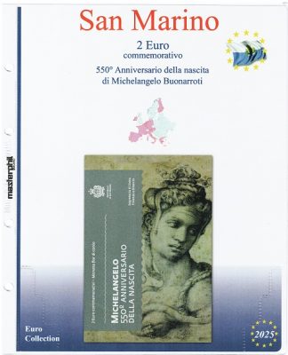 Novità Foglio per 2 euro San Marino 2025 - Michelangelo- Masterphil