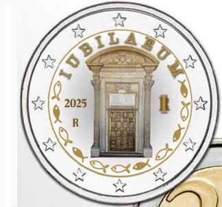 2025 Italia  2 euro colorato Giubileo