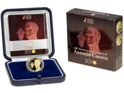 Offerta speciale!!! ITALIA 2022 Moneta da 20 euro -200° Ann. della scomparsa di Antonio Canova- - immagine 2