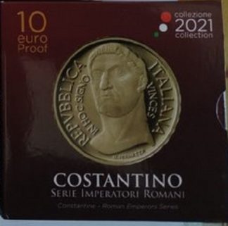 ITALIA 2021 Moneta da 10 euro -Serie Imperatori Romani- COSTANTINO