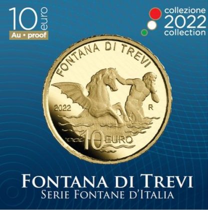 ITALIA 2022 Moneta da 10 euro -Serie Fontane d'Italia- Fontana di Trevi