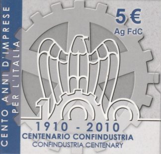 2010 - 5 € Ag FdC Italia  -Centenario confindustria
