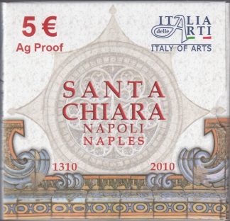 2010 - 5 € Ag proof Italia  -Santa Chiara-Napoli