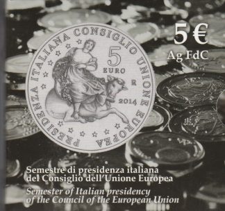 2014 - 5 € Ag Proof Italia  - Semestre presidenza europea