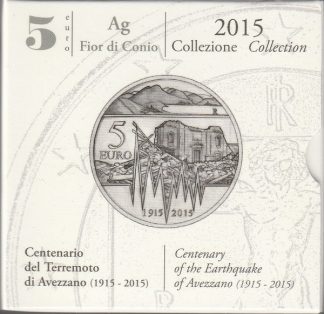 2015 - 5 € Ag Proof Italia  - Giardino di Boboli Firenze