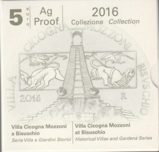 2016 - 5 € Ag Proof Italia  - Villa Cicogna Mozzoni a Bisuschio