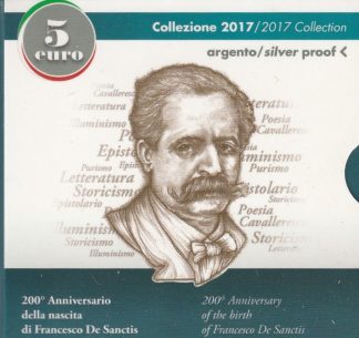 2017 -Italia 5 € argento proof -Francesco De Sanctis
