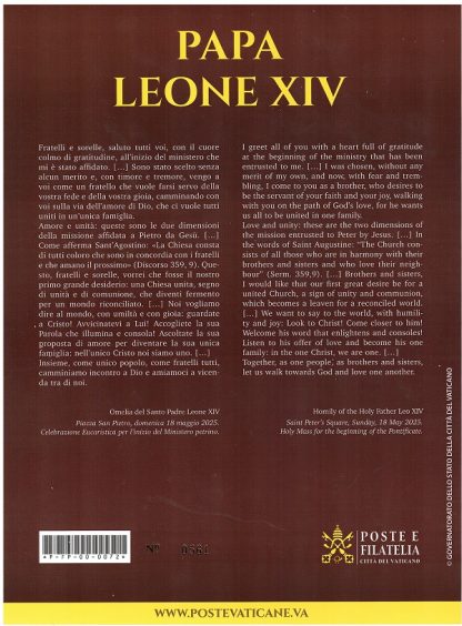 Vaticano 2025 -Novità Folder 'Inizio Pontificato Leone XIV' con 2 buste primo giorno con annullo ufficiale - immagine 2