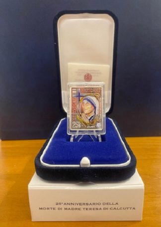 2022 Vaticano - 25 EURO IN ARGENTO COLORATA  25° Ann. della morte di Madre Teresa di Calcutta