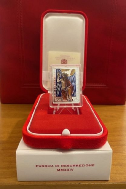 2024 Vaticano - 25 euro in argento colorata Pasqua di Resurrezione