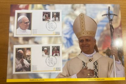 Vaticano 2025 -Novità Folder 'Inizio Pontificato Leone XIV' con 2 buste primo giorno con annullo ufficiale - immagine 3