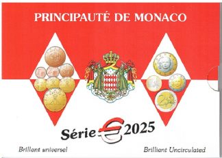 Top novità!!! 2025 Divisionale Monaco 8 valori  NUOVA EFFIGE ALBERTO II