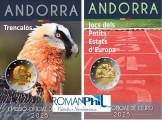 Top novità 2025-2€ ANDORRA- Giochi dei piccoli Stati e Gipeto barbuto