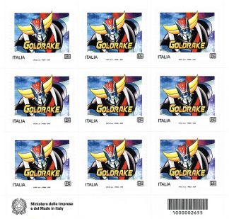 Top novità !!! Italia 2025 Minifoglio da 9 valori '50° Anniversario Goldrake'