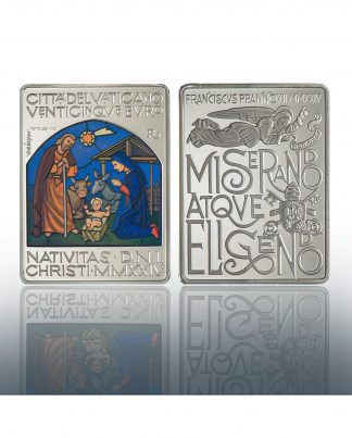 2024 Vaticano - 25 euro in argento colorata 750° Santo Natale 2024