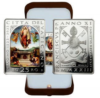 2023 Vaticano - 25 euro in argento colorata Pasqua di risurrezione