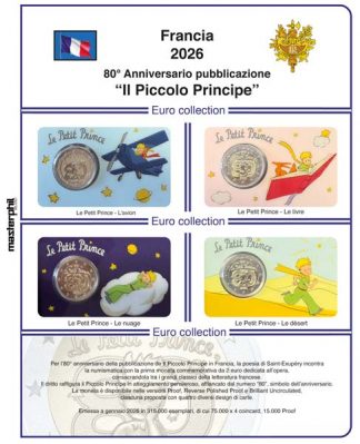 Novità 2026-Foglio per 2 EURO coincard Francia-Il Piccolo Principe- Masterphil