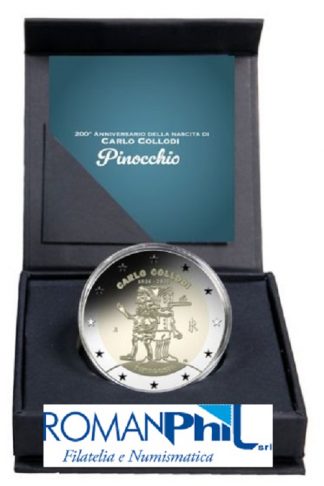 Ultima novità 2026!!! ITALIA 2€ REVERSE Proof - Carlo Collodi 1826-2026 PINOCCHIO