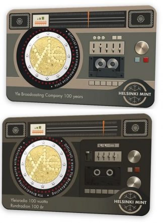 Ultimo arrivo 2026 Finlandia -100 anni YLE Broadcasting-doppia coincard Vers.Finl./Inglese