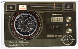 Ultimo arrivo 2026 Finlandia -100 anni YLE Broadcasting-coincard Vers.Finlandese