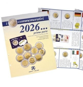 Ultima Novità 2026-Fogli per 2 EURO Commemorativi - I PARTE 2026 - ABAFIL