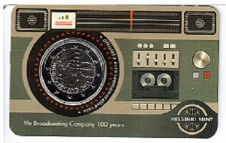 Ultimo arrivo 2026 Finlandia -100 anni YLE Broadcasting-coincard Vers.Inglese
